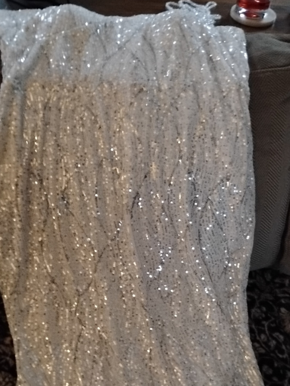Sparkling Silver Sequin Women’s Skirt